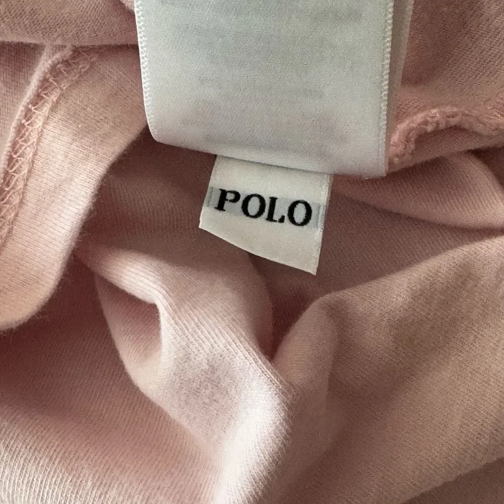 Ralph Lauren Light Pink Kids Tee with Bear Graphic